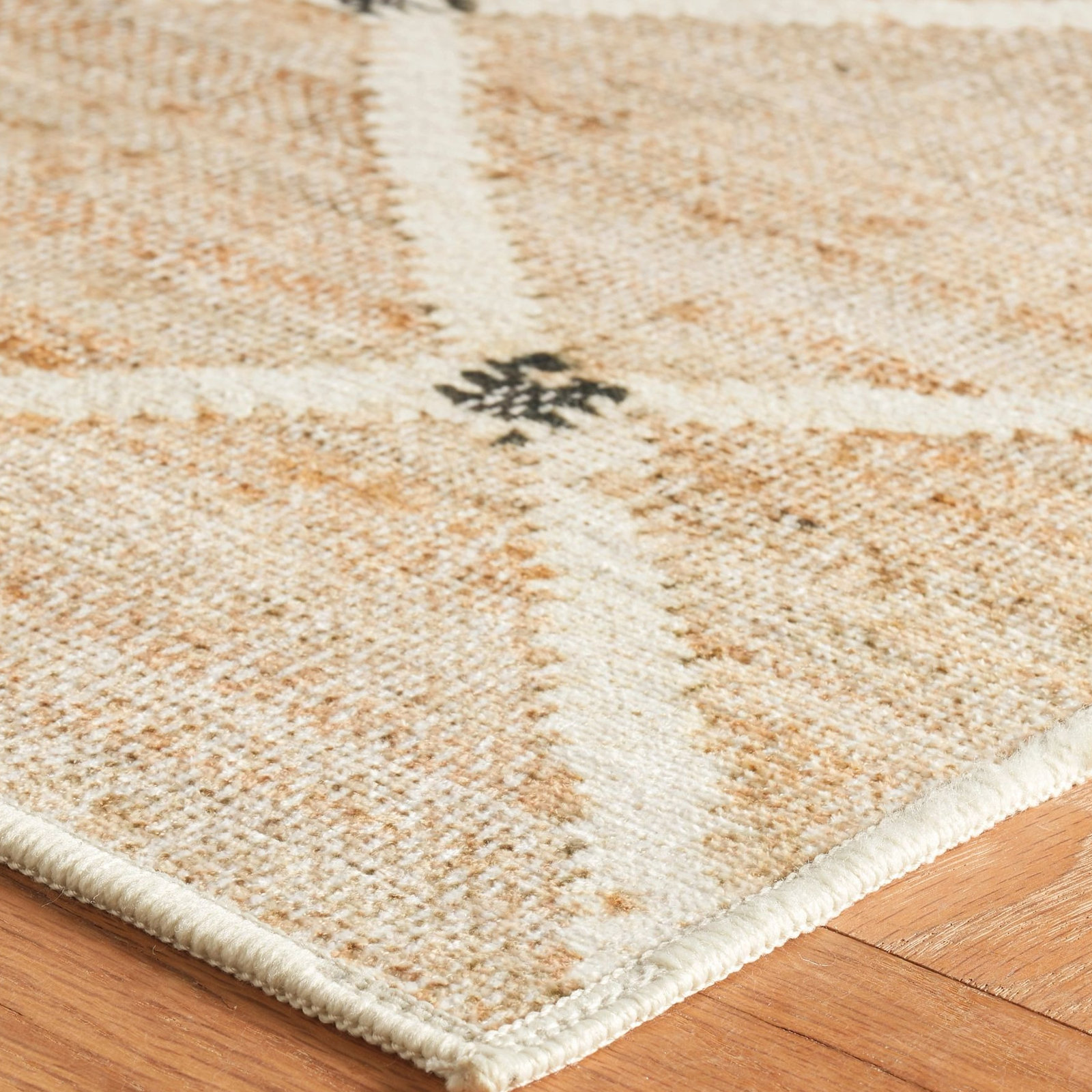Kali Natural Machine Washable Geometric Rug, Runner 2'6" x 8'