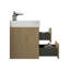 Meuble-lavabo de salle de bain avec lavabo, grand meuble-lavabo flottant mural pour salle de bain moderne, pré-assemblé