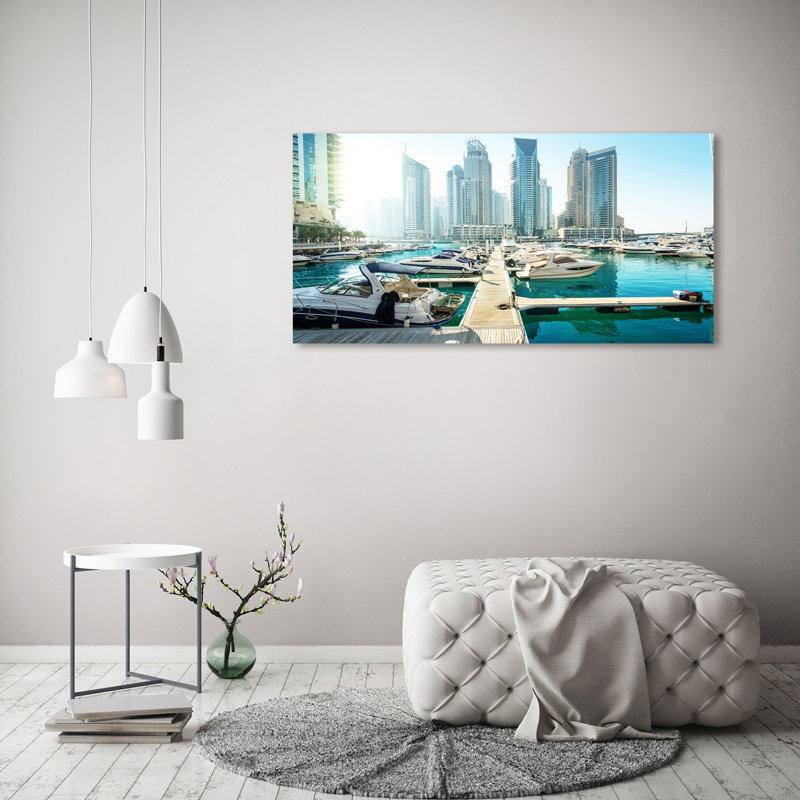 Marina In Dubai - Wrapped Canvas Print
