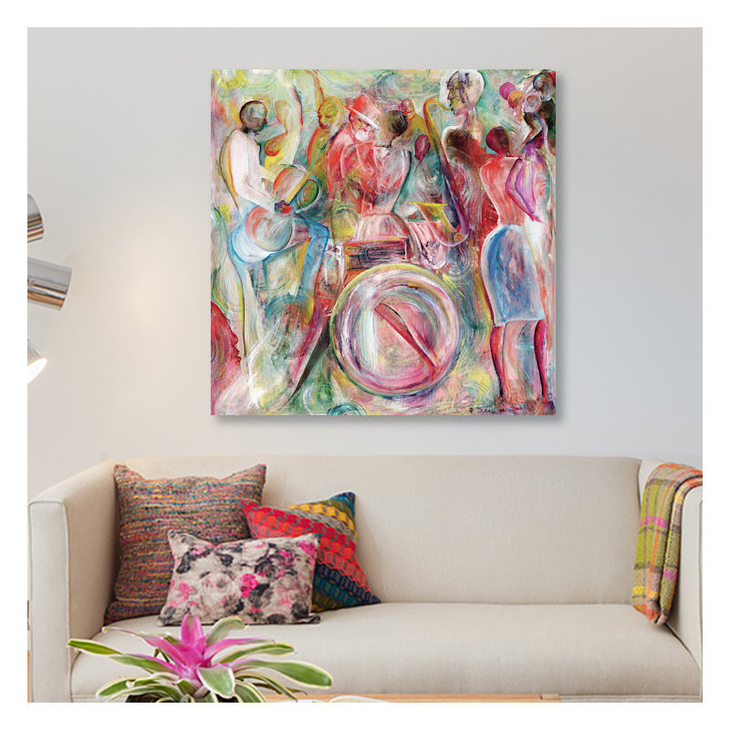 «New Orleans», reproduction sur toile, H 26 po x l 26 po x P 1,5 po, Toile tendue, Pas de tapis