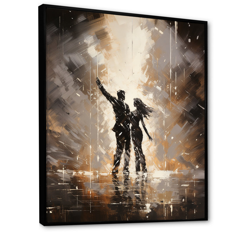 «Disco Dazzle Dancer Complicity I», reproduction sur toile, Cadre flottant noir, H 40 po x l 30 po x P 1,5 po