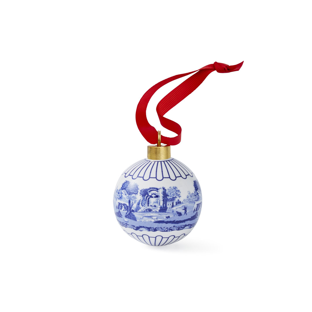 Classic Blue Italian - Full Scene Christmas Bauble
