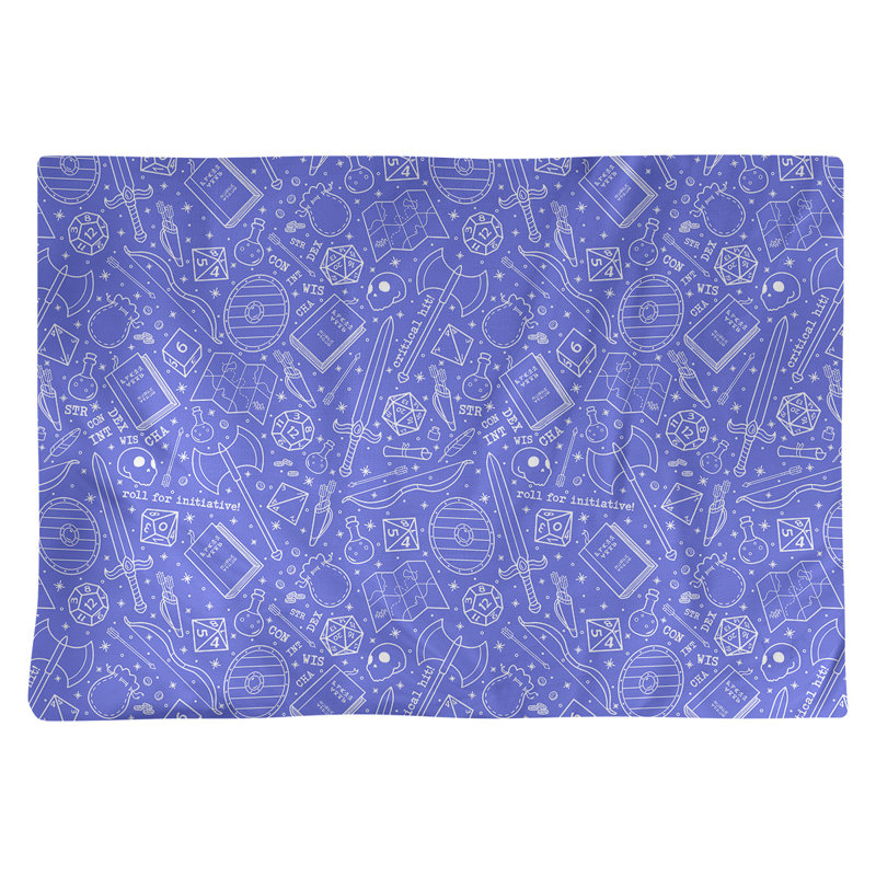 Napperon en coton 18 po Classic RPG, Bleu / Blanc