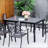 Outsunny 6-Person Rectangular Outdoor Dining Table, Waterproof Woodgrain With Aluminum Legs For Patio And Garden-169642162