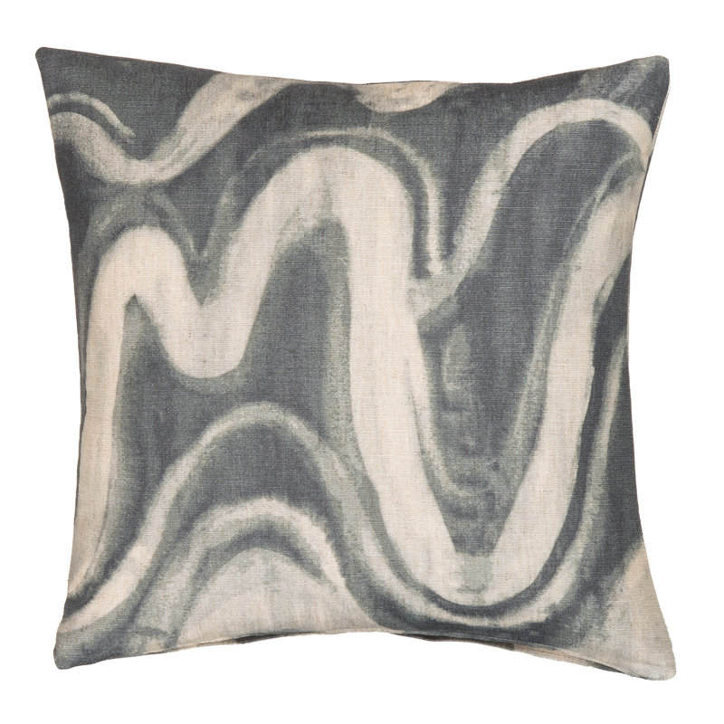 Coussin décoratif Therma, 16" x 16", Polyester, Denim
