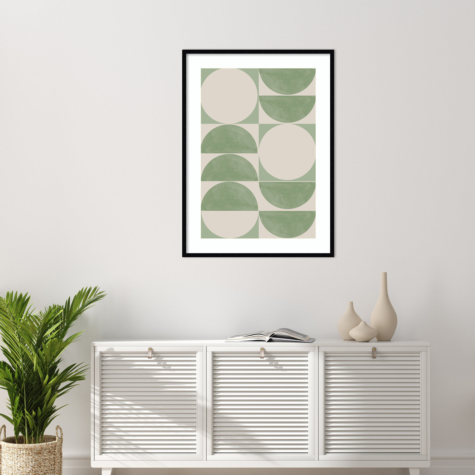 Mid Century Modern 01 Print, Black, 41" H x 30" W