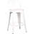 Modern Lightweight Industrial Metal Barstools with Bucket Back, 4 Leg Design, and Distressed White Finish (Set of 2)-508279161-508279156