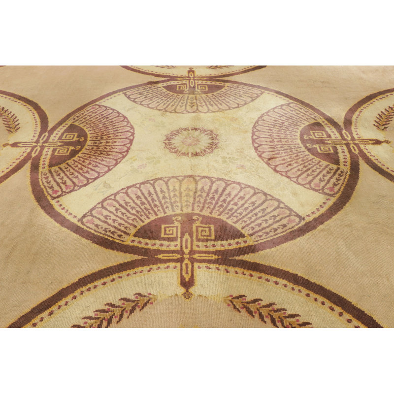 Art Deco One-of-a-Kind 14'0X14'9 Hand Knotted Area Rug
