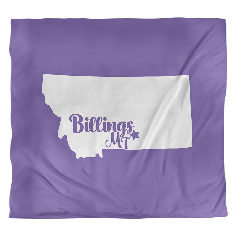 Housse de couette billings montana, Housse de couette pour très grand lit, Mauve, Polyester brossé
