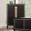 Commode 5 tiroirs à queue d'aronde style contemporain 1pc