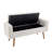 Vendrina Velvet Storage Bench with Rubberwood Legs-1673687655