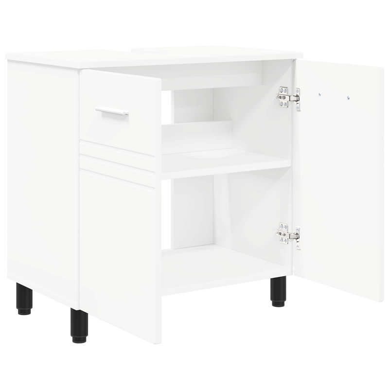 60cm Bathroom Vanity Base Only, White