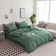 Ensemble de housse de couette douce en coton délavé Boho