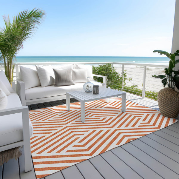 Langley Street Altair Washable Geometric Indoor / Outdoor Rug | Wayfair