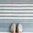 Rugby Stripe Light Blue Handwoven Indoor/Outdoor Rug-41132346