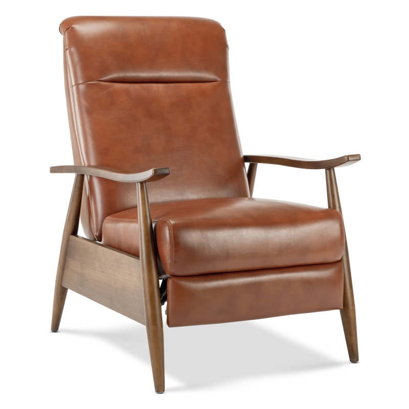 Fauteuil inclinable manuel 30 po Imona, Similicuir galet caramel