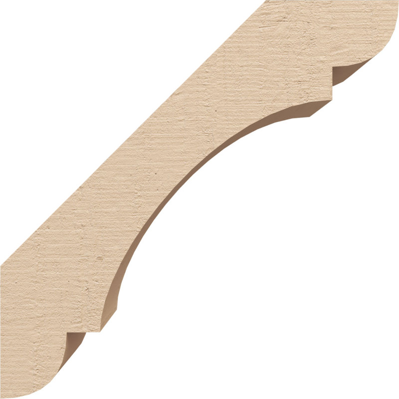 Timberthane Rough Cedar Faux Wood Olympic Knee Brace, 3"W x 6"D x 6"H, Primed Tan, 6" H x 3" W x 6" D