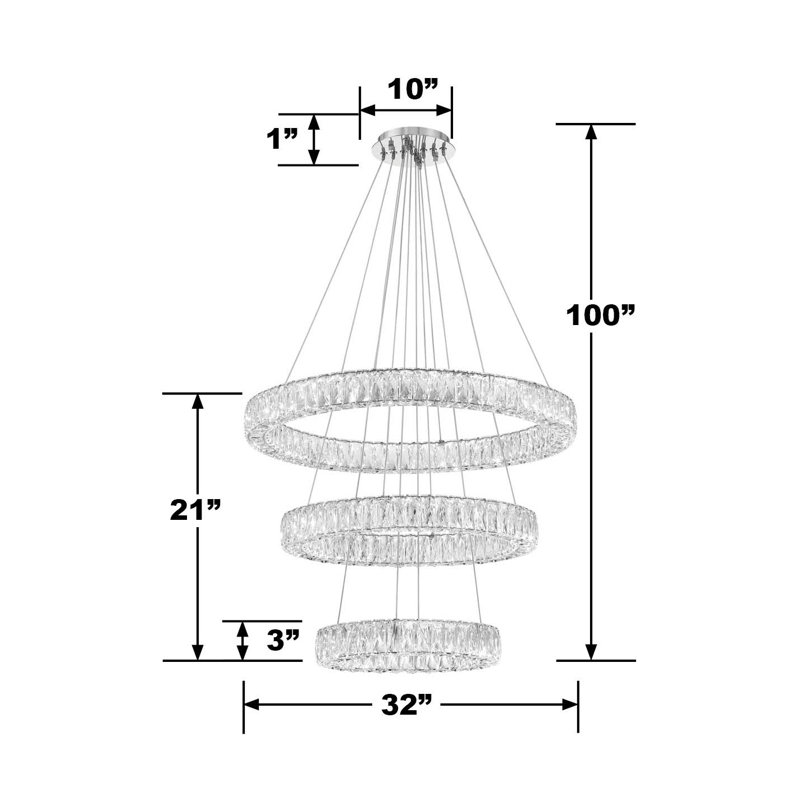 Adela Dimmable Tiered Chandelier