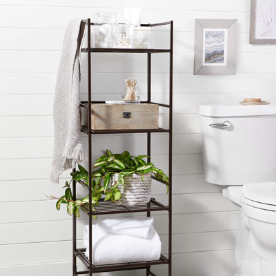 4-Tier Iron Towel Shelf for Bathroom