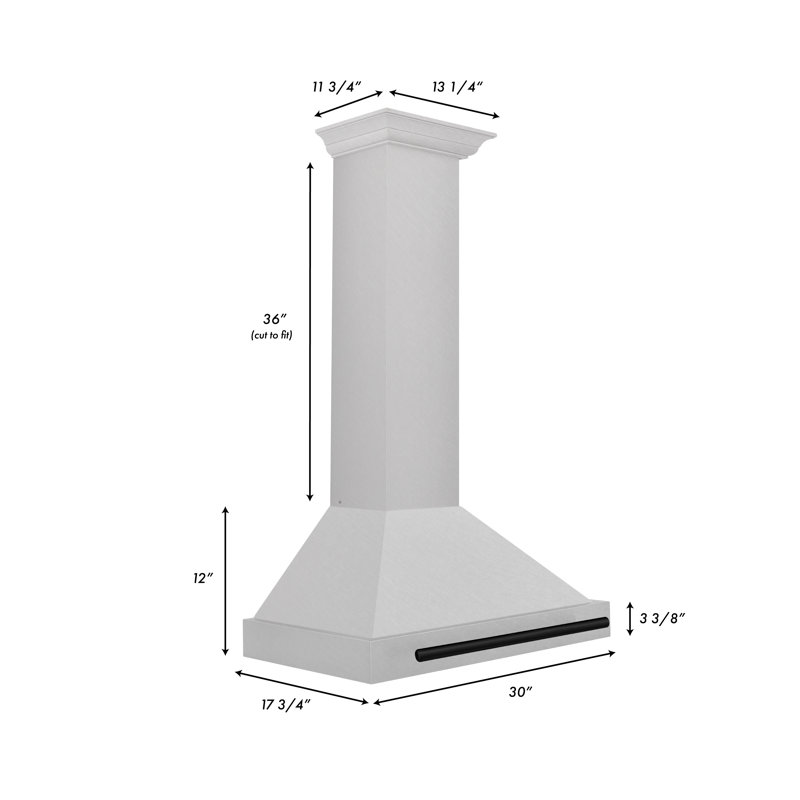ZLINE 30" Autograph Edition Fingerprint Resistant Stainless Steel Range Hood with Fingerprint Resistant Stainless Steel Shell