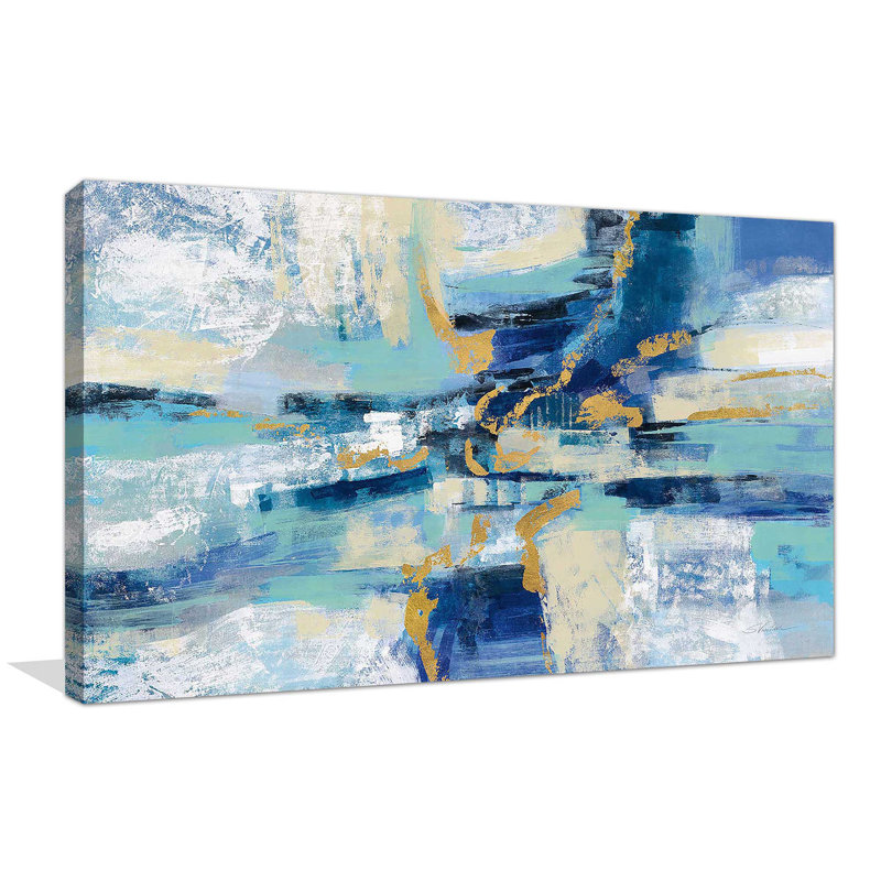 «Wave Breaker» par Silvia Vassileva - Peinture, Toile tendue, H 18 po x l 30 po x P 1 po