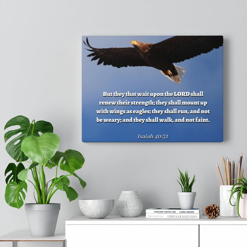 Lord Renew Isaiah 40:31 - Wrapped Canvas Print, 28cm H x 36cm W