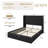 Hydraulic Lift Up Storage Platform Bed, Upholstered In Corduroy,No Spring Box Needed-2126134718-2126134707