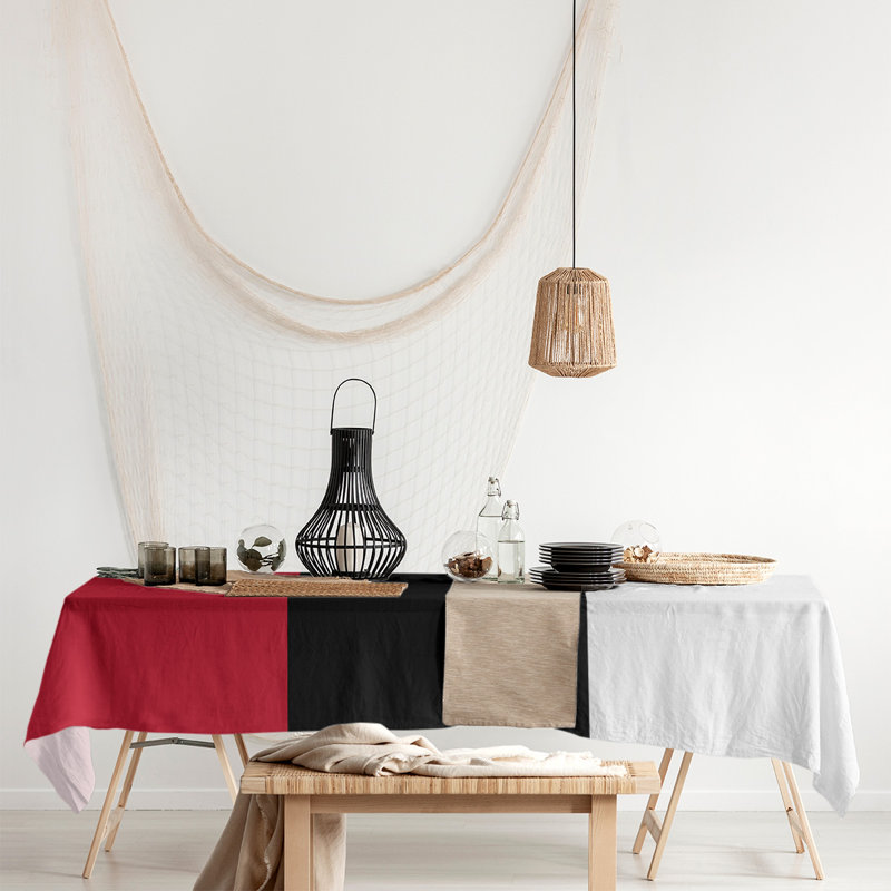 Washington Table Runner, 90" x 16", Red/Black/White, Cotton Blend