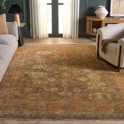 Tapis oriental en laine noué à la main Oushak