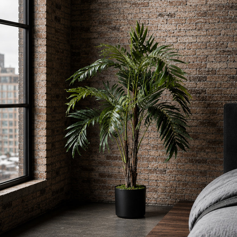 120cm Faux Palm Tree, Black