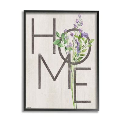 Rustic Home Text Purple Lavender par Kyra Brown-impression d’art graphique