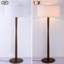 Lampe sur pied en bois de noyer 61 po avec abat-jour tambour en lin blanc 61 po, lampe sur pied minimaliste, certifiée cULus pour les tables d'appoint de salon, les coins de chambre à coucher, les bureaux à domicile ou les salles d'étude-1043272191