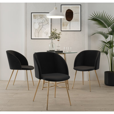 Terrance 18.5'' H Velvet Upholstered Parsons Chair