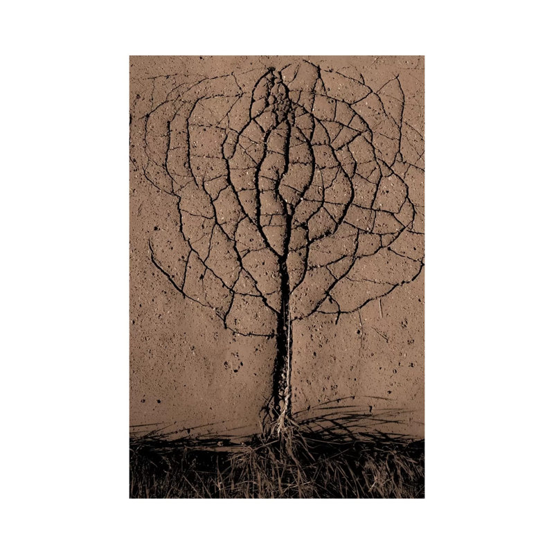 Asphalt Tree by Rasto Gallo - Print on Canvas, Wrapped Canvas, 20.32 cm H x 30.48 cm W