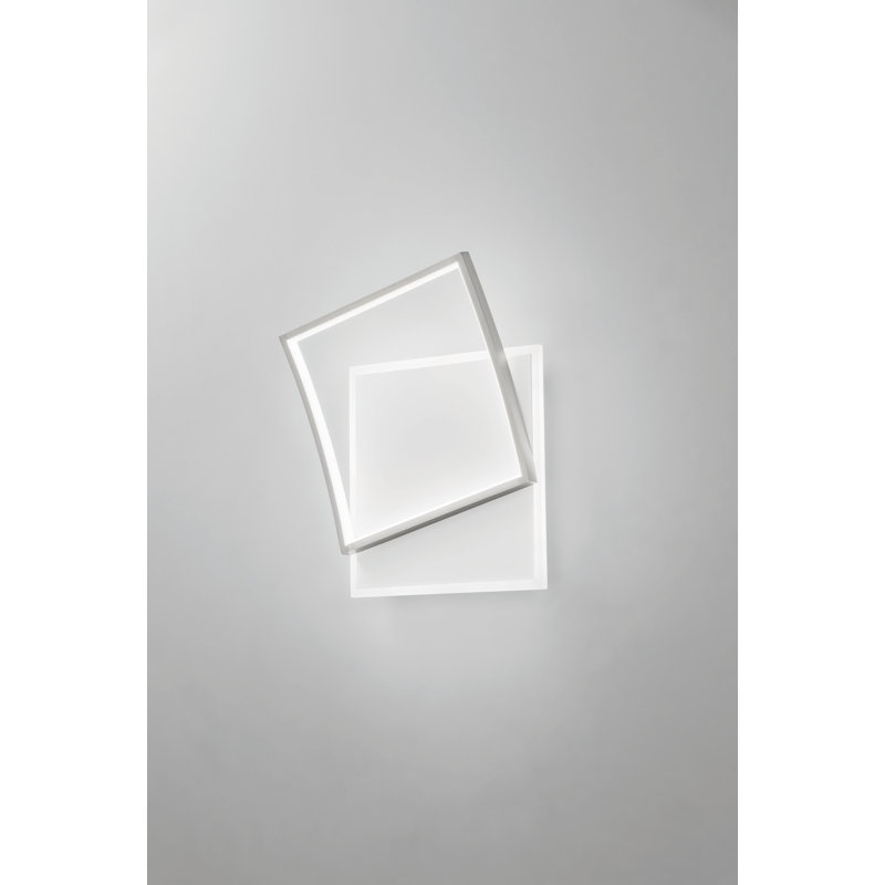 Asraf LED Flush Mounted Sconce, Nickel