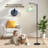 Arc Floor Lamp Dolphins Swimming Starfish Soft Blue Ocean Watercolor Floor Lamps with Remote LED Lights Adjustable Lamp Shades Tall Standing Lamps for Reading Office Living Room