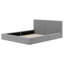 Grand lit tapissier au sol en velours-550158344