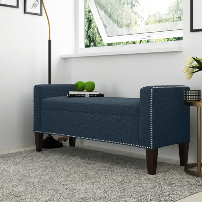 Banc de rangement à couvercle rabattable Hulda