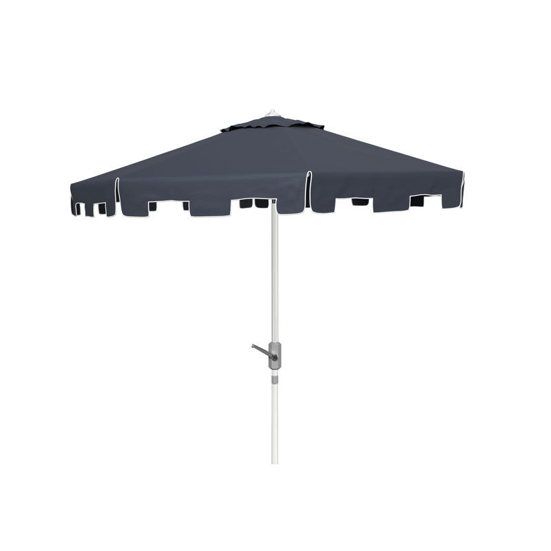 Parasol du marché Coramae, Marine, Chrome chrome, 100,79 po L x 100,79 po po