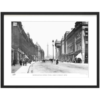 Newcastle Upon Tyne, Grey Street 1890 by Francis Frith - Single Picture Frame Print