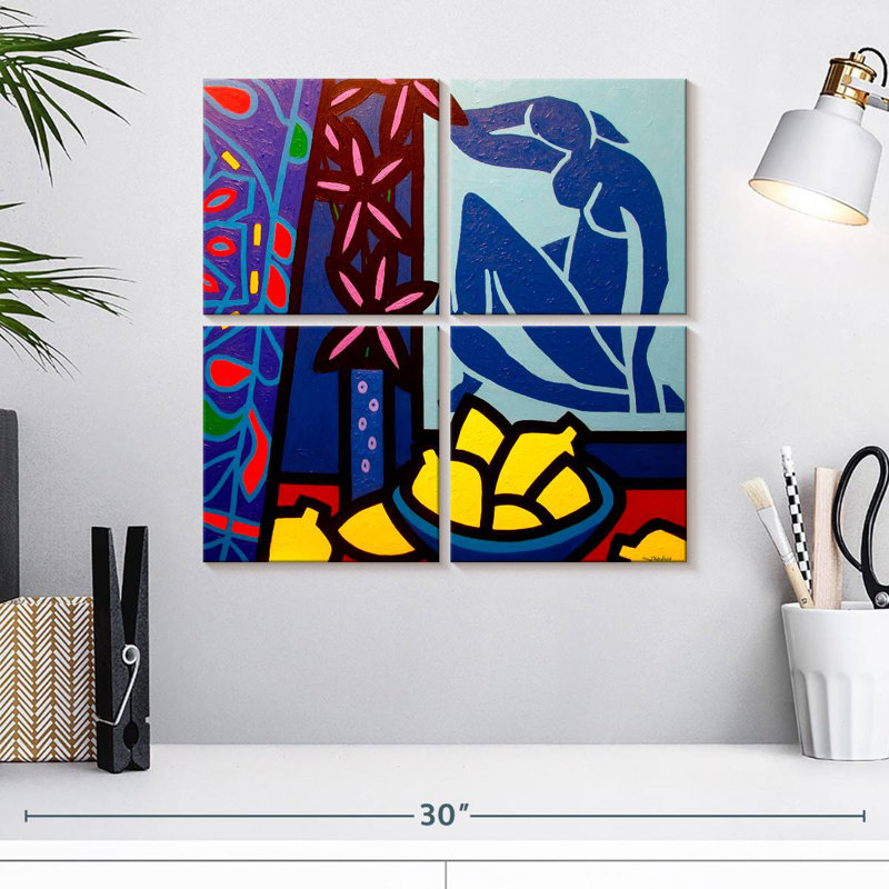Yarlin Hommage à Matisse II, H 18 po x l 18 po