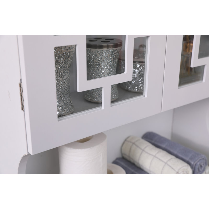 Rangement au-dessus de la toilette l 8,5 po x H 67,1 po x P 23,6 po, Blanc