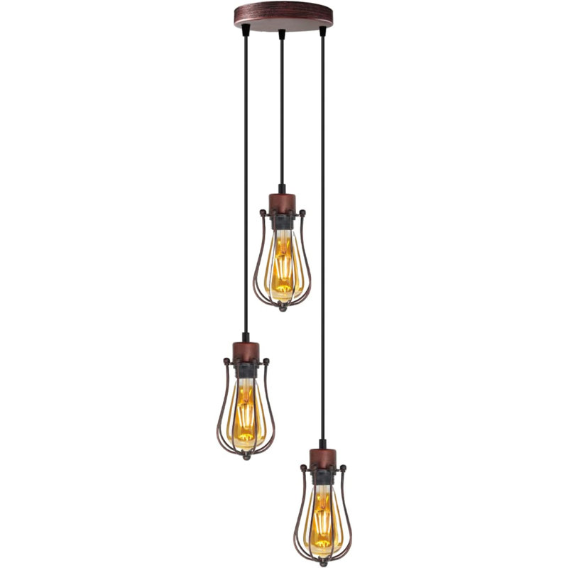 Annaluiza 3 - Light Pendant, Rustic Red