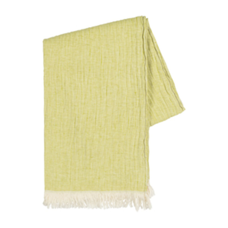 Soho Cotton/Linen Throw, Lime