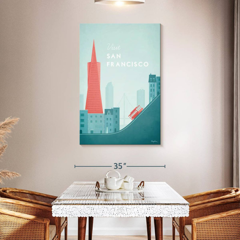 Affiche de voyage rétro Aime San Francisco, H 48 po x l 32 po