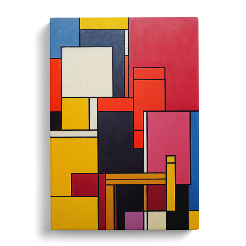 Bauhaus Abstract Art No.2 - Wrapped Canvas, 50cm H x 35cm W x 3cm D