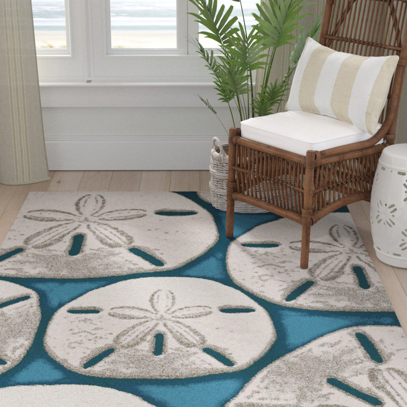 Tapis turquoise Tudor, Rectangle 7 pi 8 po x 10 pi 9 po