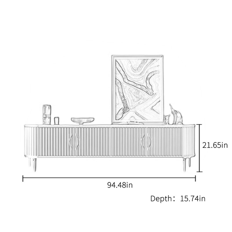 Light luxury high-end design sense TV cabinet, 94.48''