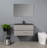 35.2 " W Wall Mounted Wall Mounted 1 Single Vanity Bathroom Vanity With Resin Top
