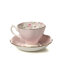 Tasse à thé et soucoupe en porcelaine formelle Royal Albert Rose Confetti